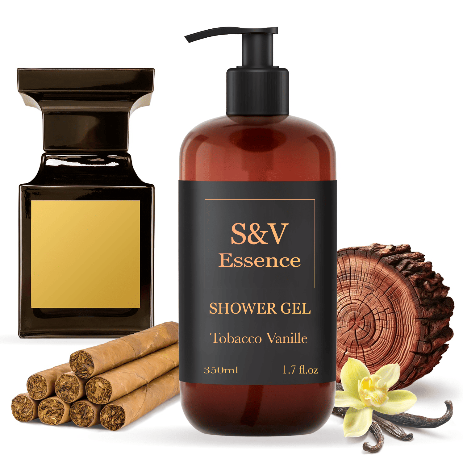 Купить S&V Essence Гель для душа Tobacco Vanille 350ml 307Г в интернет  магазине Inparfume