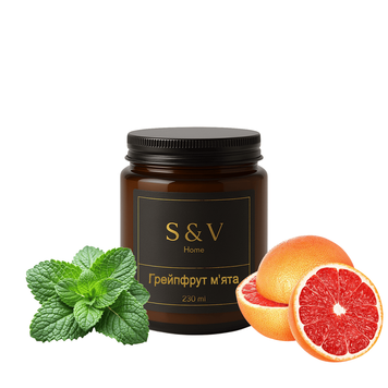 S&V Аромасвічка Грейпфрут м'ята 250мл 3sv фото